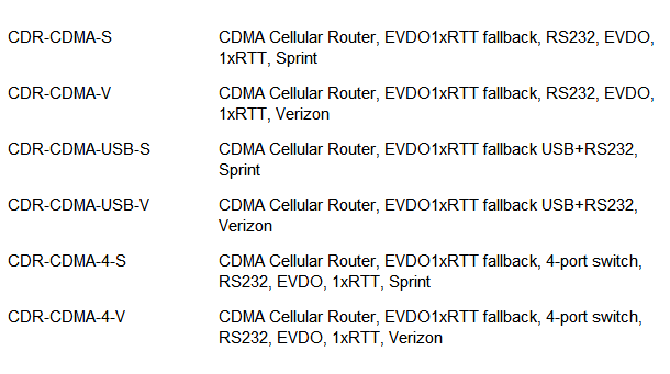 CDR-CDMA-Ordering-Info